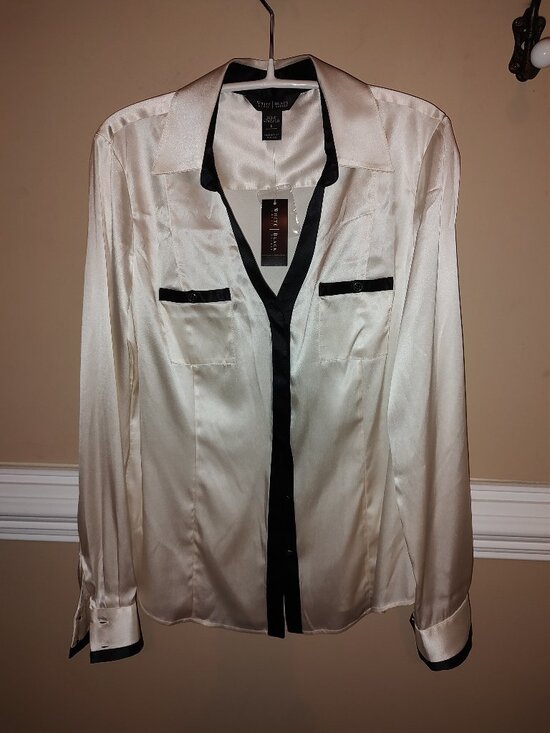 White House Black Market | Tops | White House Black Market Blouse Ls ...